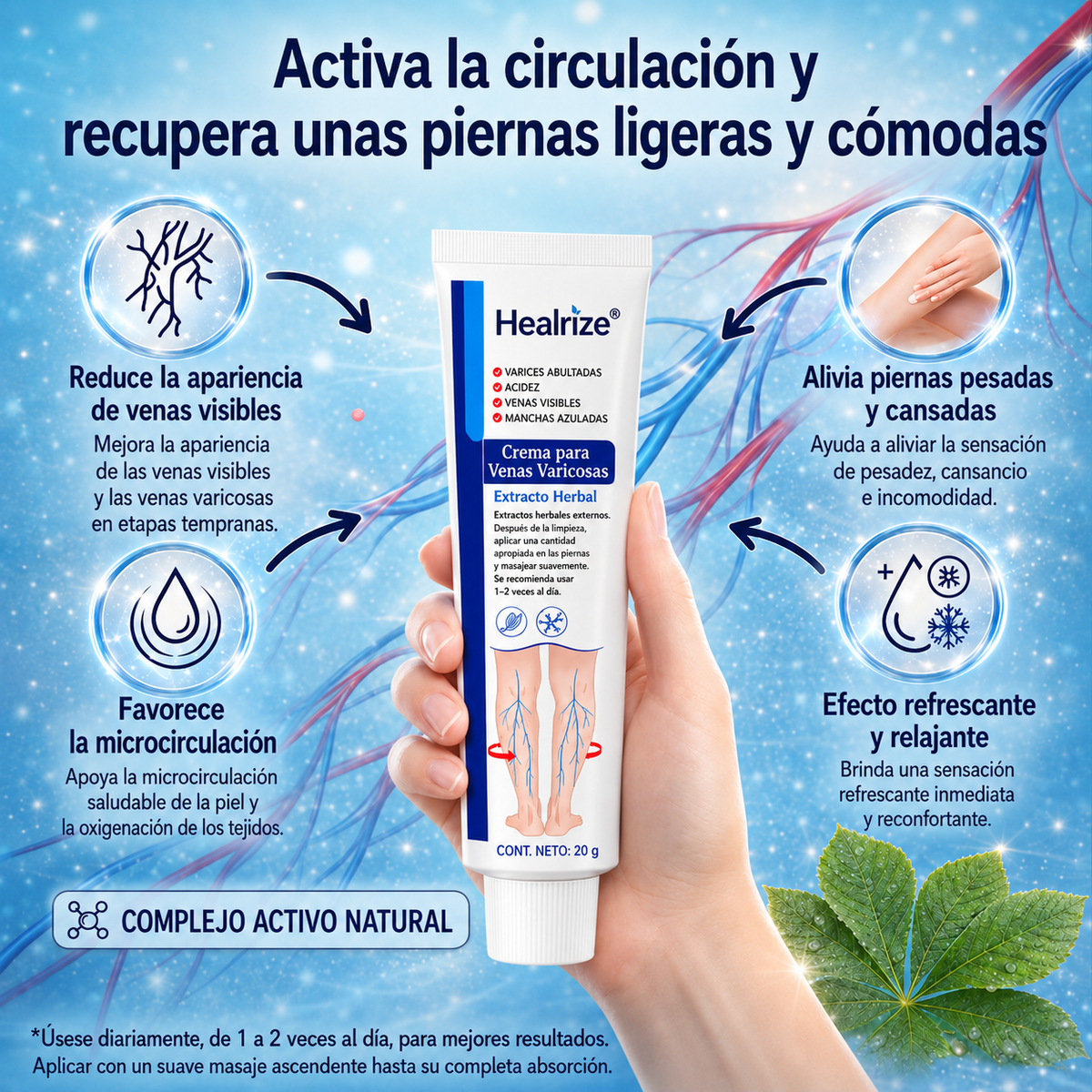 Healrize® Crema de Cuidado y Confort para Piernas