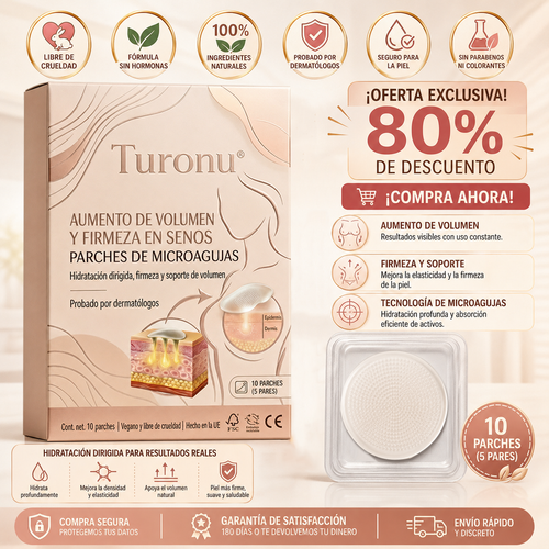 Turonu® Parche avanzado de nanomicroagujas para el aumento selectivo del pecho🧩🧩