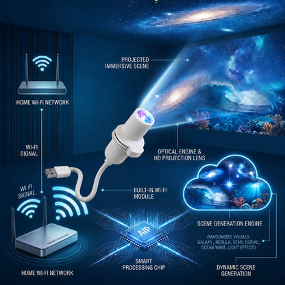 Last day 70%off丨🎉REBYIPO® Night Light Projector - Smart Holographic Star Projector🎈