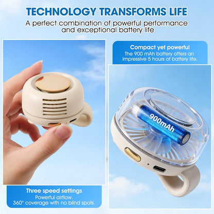 ✨2026 New Portable Clip-On Fan🥵🔥 — Wearable for Outdoors, Travel, and Office Use🏃