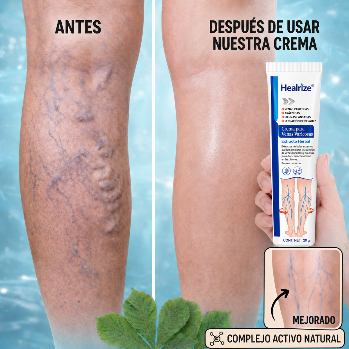 Healrize® Crema de Cuidado y Confort para Piernas