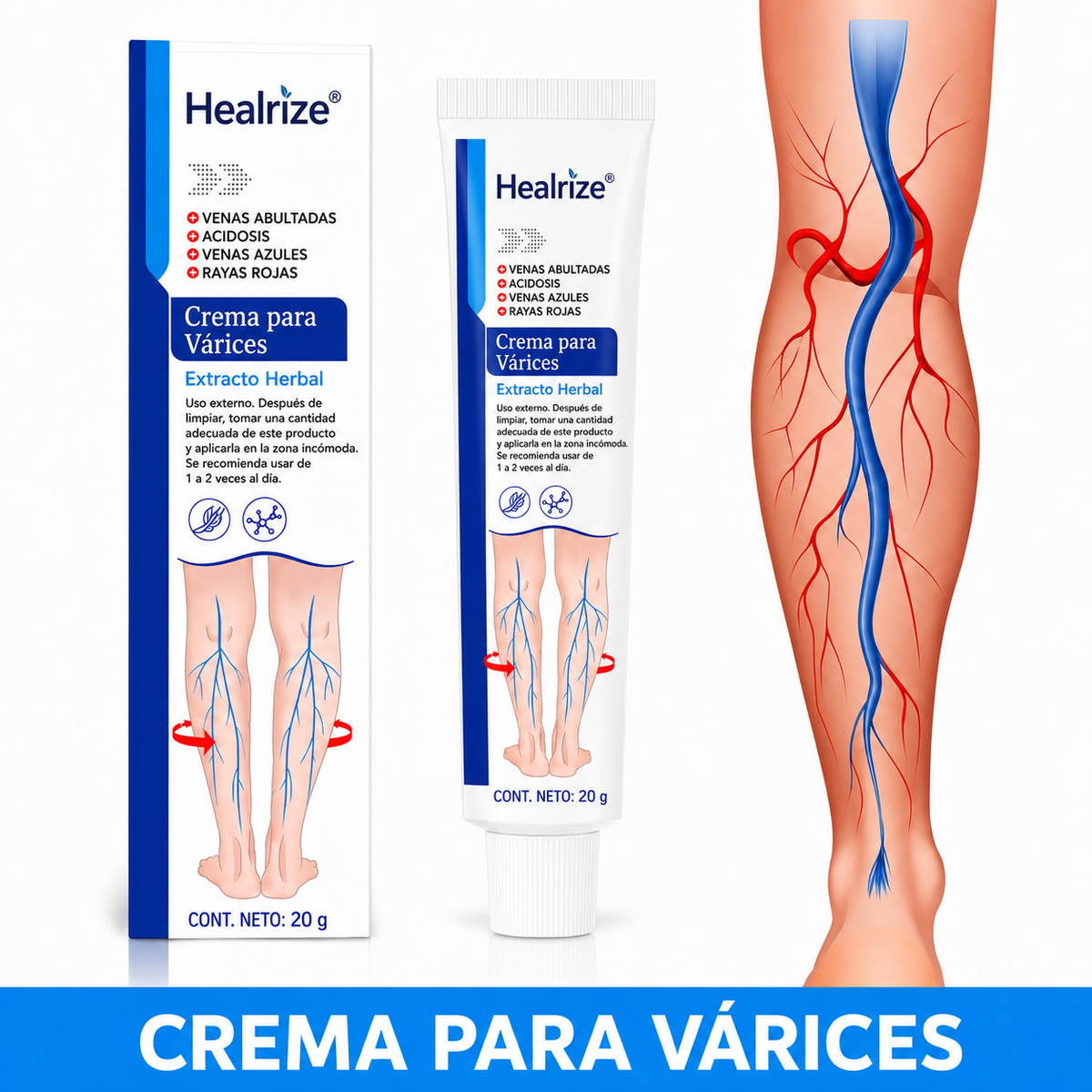 Healrize® Crema de Cuidado y Confort para Piernas
