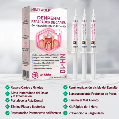 HEATWOLF® DenPerm Gel Rellenador para Reparación de Caries y Esmalte Dental Natural🎈
