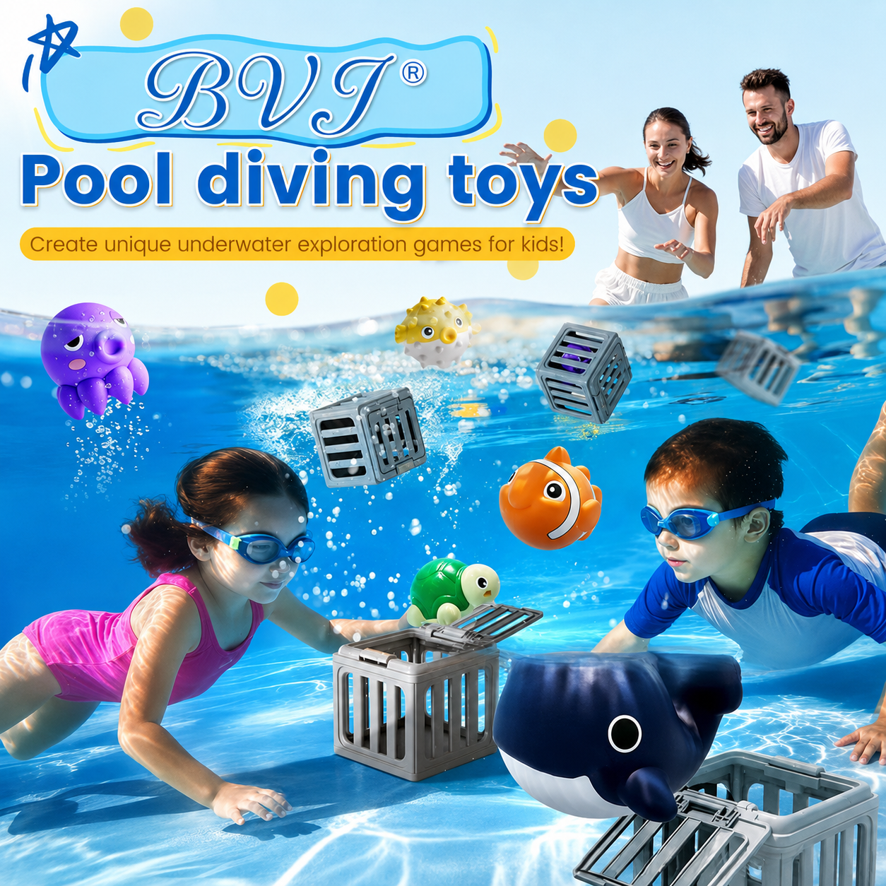 🔥Best Value🔥Whale+Shark+Clownfish+Octopus+Sea Turtle+Pufferfish（6PCS)
