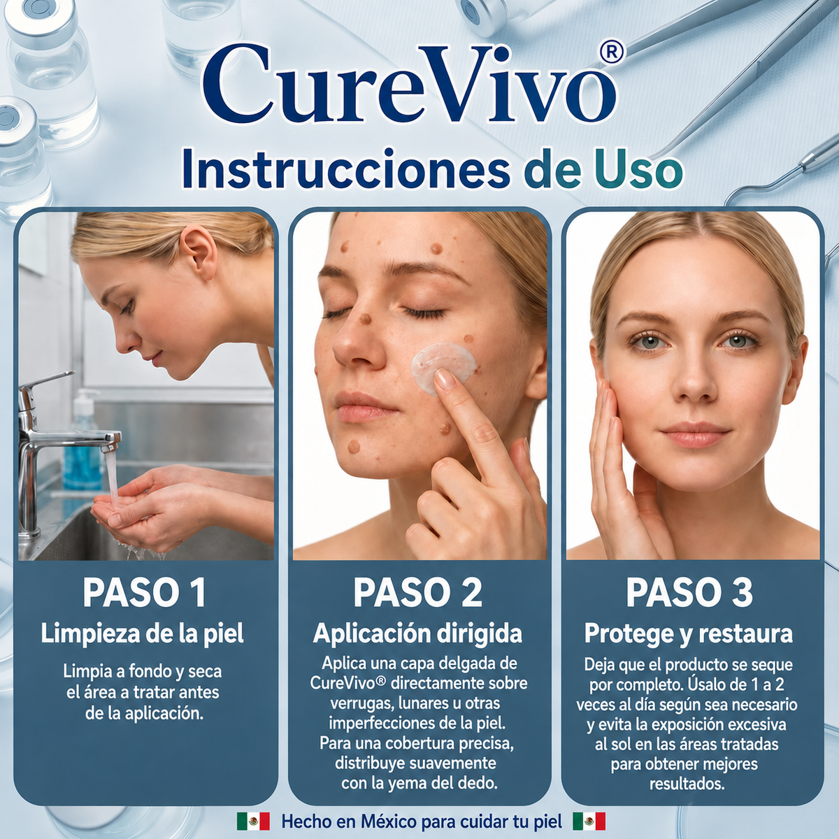 🥑2️⃣ CureVivo® Crema de 7 Días para Acrocordones y Manchas (Fórmula sin dolor · Sin cicatrices)