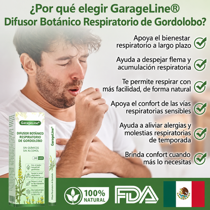 🍀GarageLine® Difusor Nasal Botánico LungCare con Gordolobo