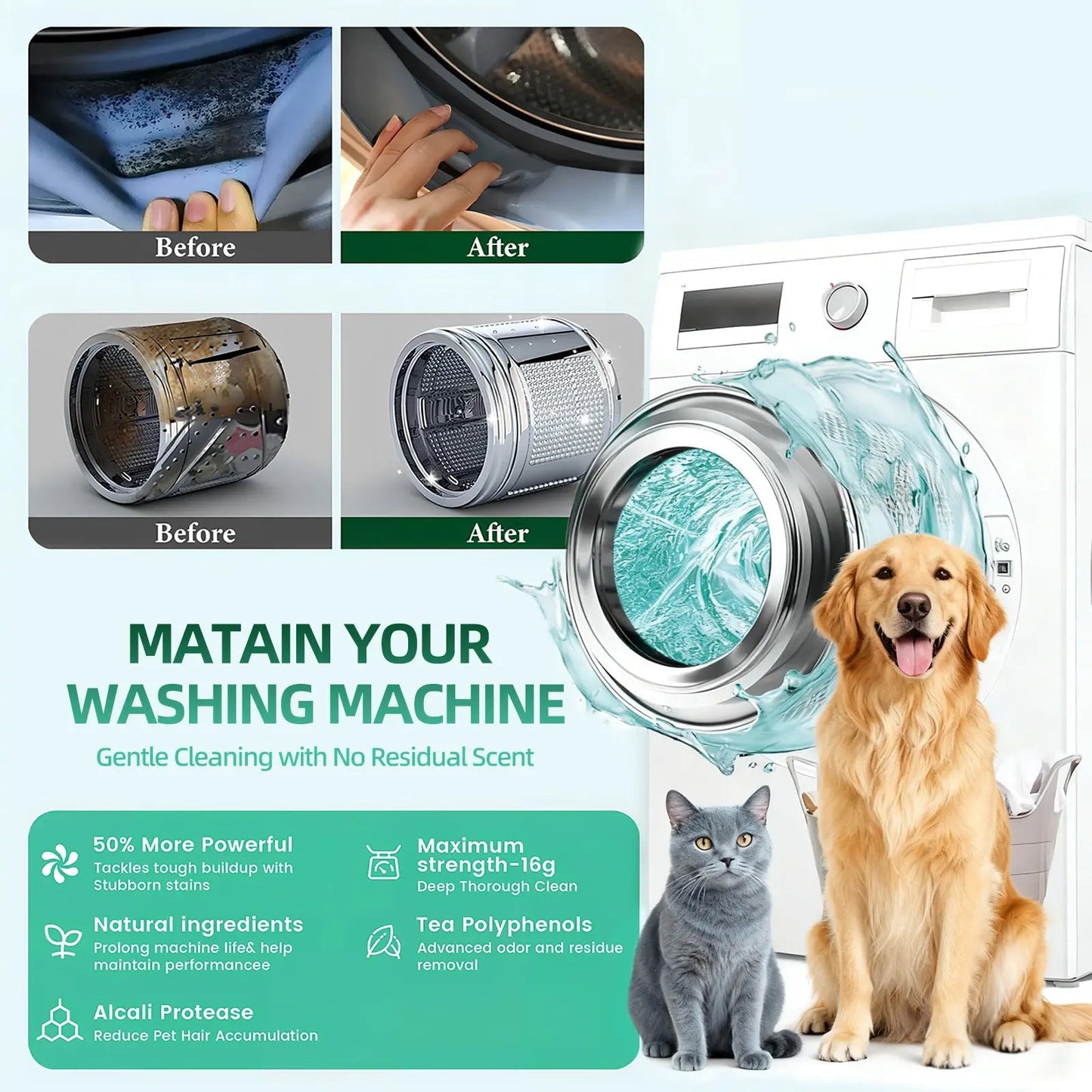 🔥 BVJ® Powerful Washer Deep Cleaner Tablets – 🛒Eliminate Hidden Bacteria & Bad Smells Fast