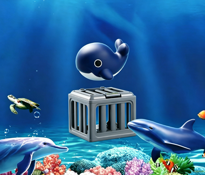 🔥2026 Hot Sale 51% OFF丨BVJ®⚡Summer Pool Toys for Kids - Diving Animal & Cage Set🎁🌊Sink & Seek Game🎉💦