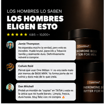 CureVivo® Mantequilla Corporal Perfumada para Hombre