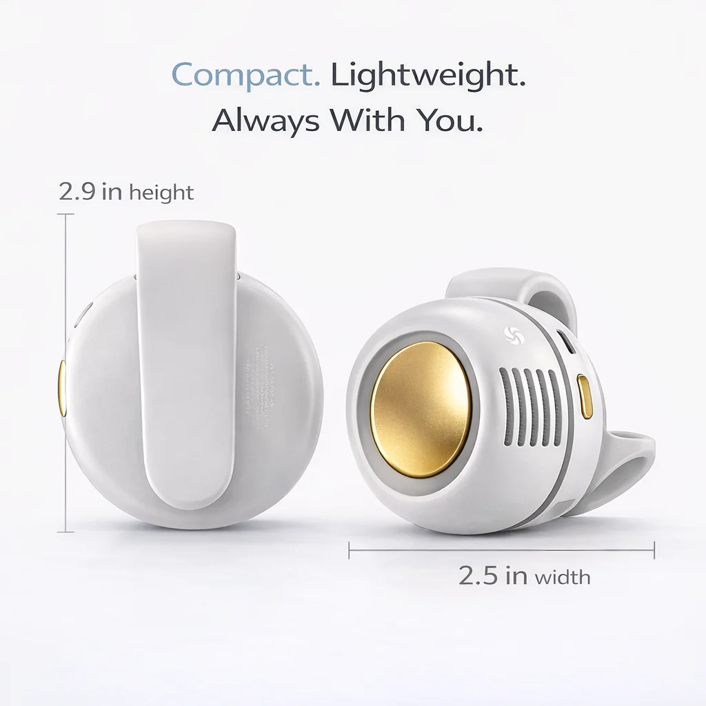 ✨2026 New Portable Clip-On Fan🥵🔥 — Wearable for Outdoors, Travel, and Office Use🏃